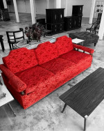Red Velvet Sleeper Sofa