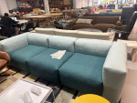 Hays mags mint green and wool 3 section sofa with option to add more p