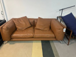 DWR Design Within Reach 80 inch Como sofa In canyon leather