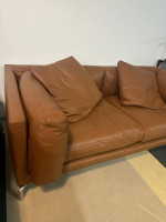 DWR Design Within Reach 80 inch Como sofa In canyon leather