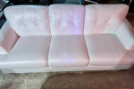 The Benson Leather White Sofa