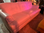 The Benson Leather White Sofa