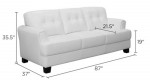 The Benson Leather White Sofa