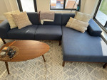 Blue Fabric Sofa Couch