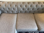 Tufted Grey Sofa Lightly Used