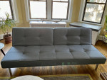 Innovation Living Splitback Chrome Sofa Bed for sale