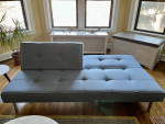Innovation Living Splitback Chrome Sofa Bed for sale