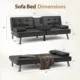 Shahoo Convertible Folding Futon Sofa Bed Sleeper Couch for Living Roo