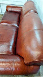 Whittemore Sherrill Leather Sofa Couch With Nail Head Studded Trim