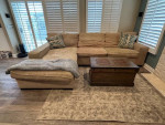COUCH L-Shape SOFA Living Room Family Room LOVESEAT Ottaman HOME