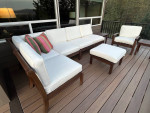 Pottery Barn Outdoor Sofa, Chair, Ottoman