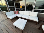 Pottery Barn Outdoor Sofa, Chair, Ottoman