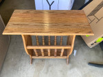 Solid Oak sofa end table