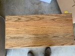 Solid Oak sofa end table