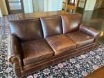 Distressed Custom LeatherCraft Sofa Couch