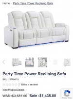 Leather Reclining Sofa