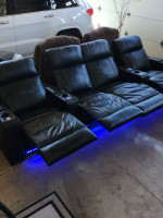 Sofa Couch Theater seating - Italian leather