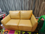 Doud Genuine Leather Wide Flared Arm Sofa and Loveseat by Brayden