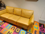 Doud Genuine Leather Wide Flared Arm Sofa and Loveseat by Brayden