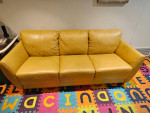 Doud Genuine Leather Wide Flared Arm Sofa and Loveseat by Brayden