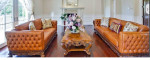 Classic handcrafted designer 6 pcs sofa set - top grain leather