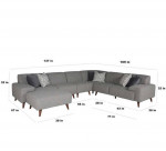 Grey Sectional Sofa Sectional Couch modern sofa Free Delivery
