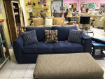 Navy Micro Fiber Sleeper Sofa