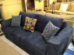 Navy Micro Fiber Sleeper Sofa