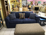 Navy Micro Fiber Sleeper Sofa