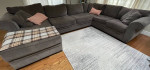 Gray sectional sofa couch