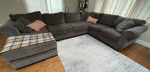 Gray sectional sofa couch