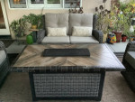 Agio Patio 5 PC Fire Pit chat sofa set!