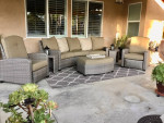 Beautiful Patio 7 PC wicker sofa set like new condition