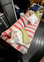 Modern Style Tuxedo Arm Loose Back (Two Cushion & Two Pillow) Sofa