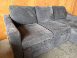 Grey Sleeper Sofa Couch with Storage Chaise - Left OR Right Facing