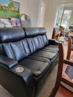 Genuine Leather Power Reclining Sofa