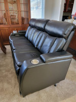 Genuine Leather Power Reclining Sofa