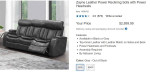 Genuine Leather Power Reclining Sofa