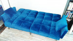 Blue Velvet Sleeper Sofa