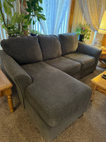 Sofa w/reversible chaise and chair
