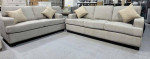 New Fabric Sofa And Loveseat Set, Light Gray