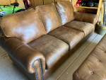 Creative Leather Sofa and Ottoman