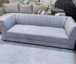 New Hand Crafted Tufting Fabric Sofa, Gray