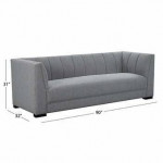 New Hand Crafted Tufting Fabric Sofa, Gray