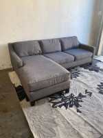 Grey Sectional Sofa with Reversible Chaise