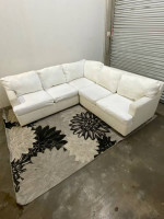 White Sectional Sofa with Right Hand Chaise