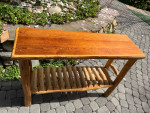 Solid Wood Sofa Entry Table with Open Log Shelf