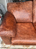 Gorgeous Genuine Leather three seat sofa (Can Deliver!)