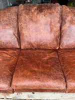 Gorgeous Genuine Leather three seat sofa (Can Deliver!)