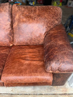 Gorgeous Genuine Leather three seat sofa (Can Deliver!)